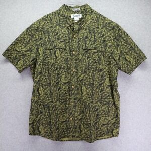 Duluth Trading Shirt‎ Mens Large Untucked Vented Flap Pocket Button Short Sleeve
